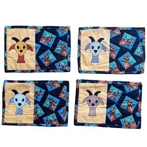 Adorable Handmade Embriodered Kitchen Trivets Goats Farm Country‎